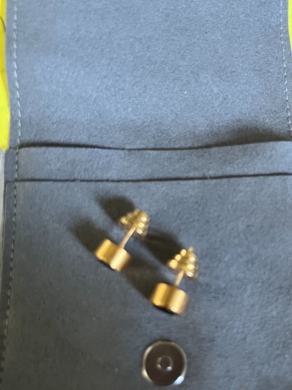 Dean Davidson Signature Midi Black Onyx Stud Earrings 22k Gold Plate NWOT